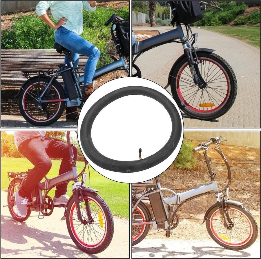 16 Inch Fietskamer 2.125 met Gebogen Ventiel Butyl Rubber Binnenbanden voor Elektrische Fietsen en Fietsen met 16 Inch Wielen
