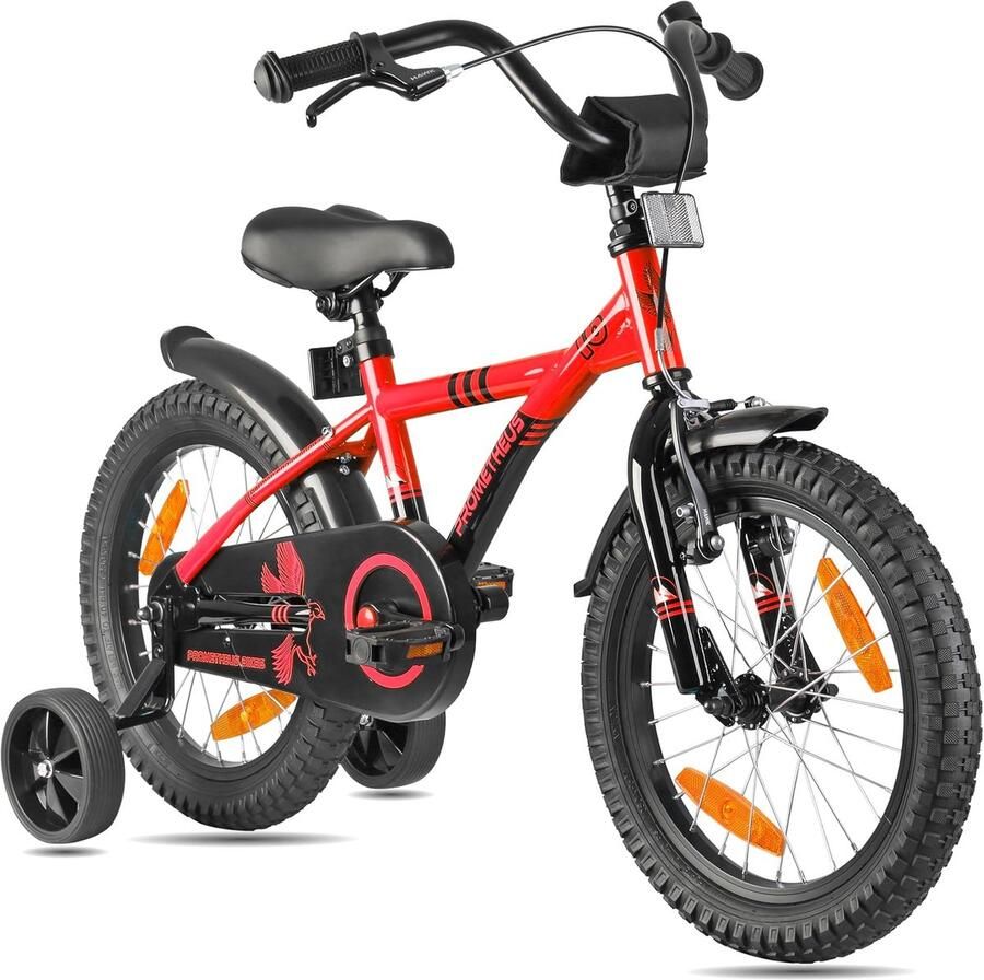 16 Inch Kinderfiets en met Zijwieltjes & Terugtraprem Geschikt Vanaf 5 Jaar