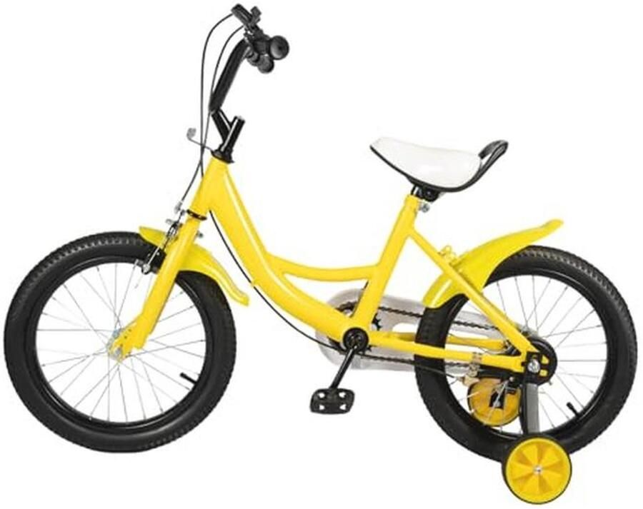 16 Inch Kinderfiets met Hulpwielen voor en van 5 tot 8 Jaar