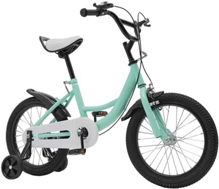 16 Inch Kinderfiets met Stabilisatoren voor 4-8 Jaar Verstelbaar en Veilig