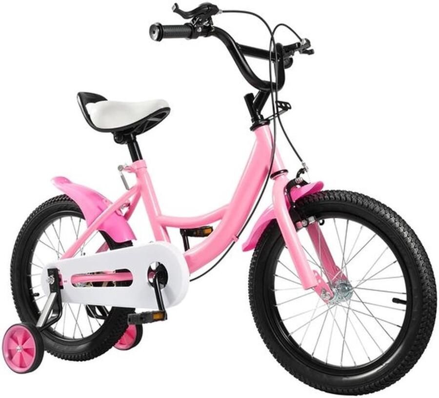 16 inch kinderfiets met zijwiel voor kinderen van 5-8 jaar oud 100-135 cm in hoogte verstelbaar fietslager 5