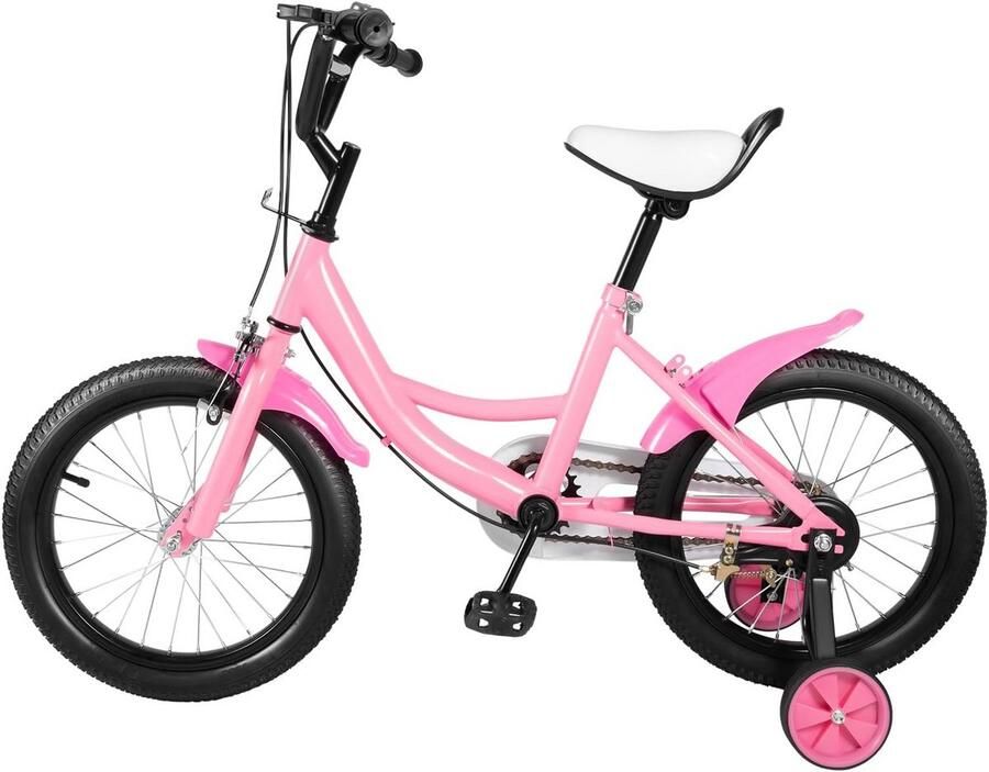 16 inch Kinderfiets met Zijwieltjes In Hoogte Verstelbaar voor en
