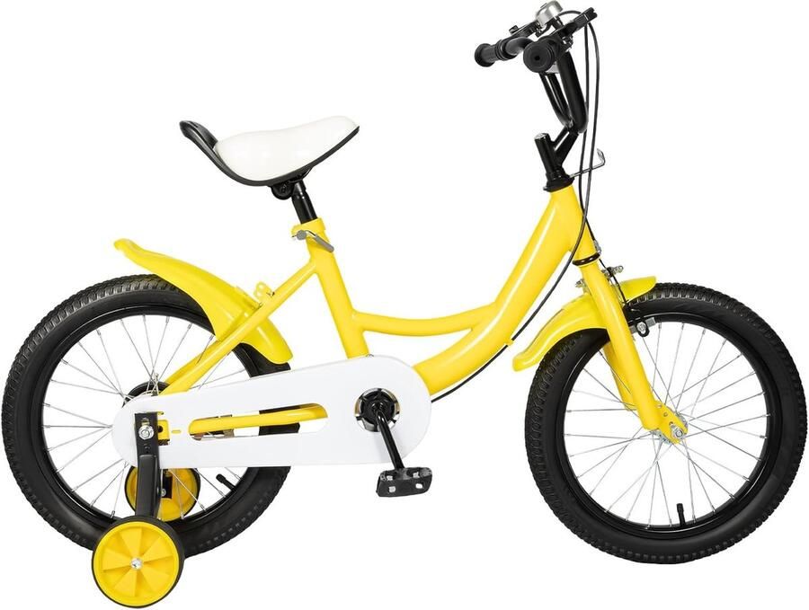 16 inch Kinderfiets voor en met Zijwieltjes Verstelbaar