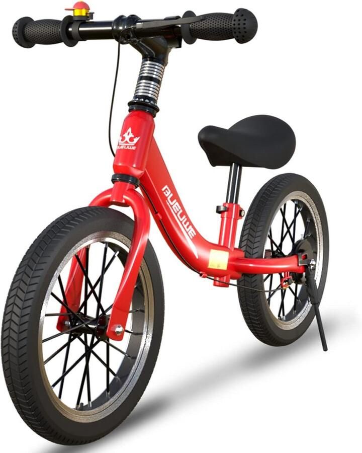 16 Inch Loopfiets met Rem voor Kinderen 5-8 Jaar Verstelbaar en Lichtgewicht