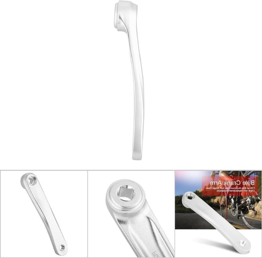 170mm Aluminium Crankarm Links voor Mountainbike Vervangend Accessoire voor Fietsen met Enkelvoudige Ketting Duurzaam en Lichtgewicht