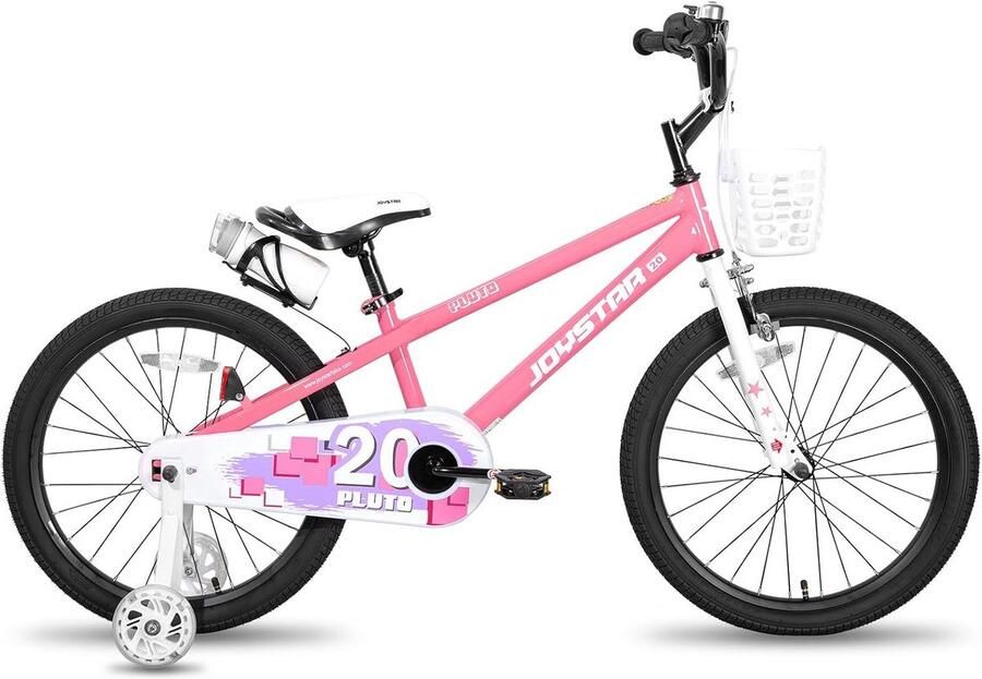 18 Inch Kinderfiets voor en 6-8 Jaar met Zijwieltjes en d Roze