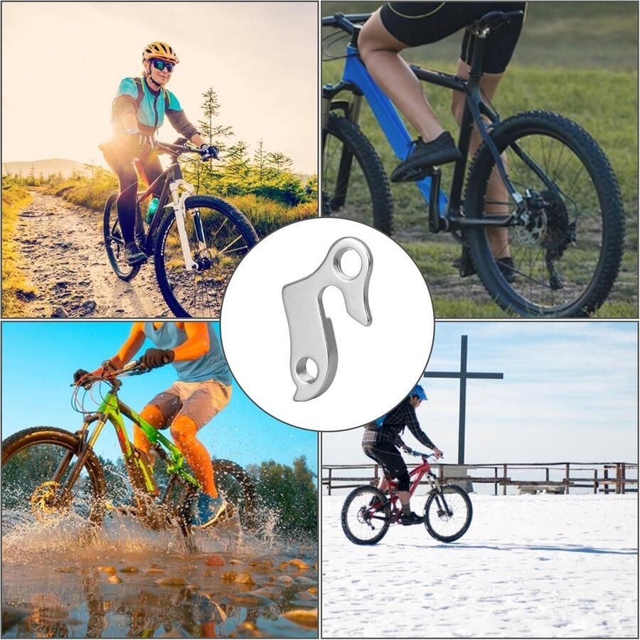 2 stuks Derailleur Hanger Aluminium Achter Gear Mech MTB Cycle Tail Haak Fiets Achter Gear Hanger Moeren Inbussleutel Mountainbikes Fietsen Zwart Rood Blauw Fietsaccessoires Geschikt voor MTB Kleuren en Modellen