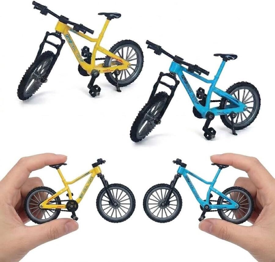 2 stuks Mini BMX vingerfiets MTB model decoratie fiets gegoten speelgoed Mini Bend fiets model racefiets mountainbike