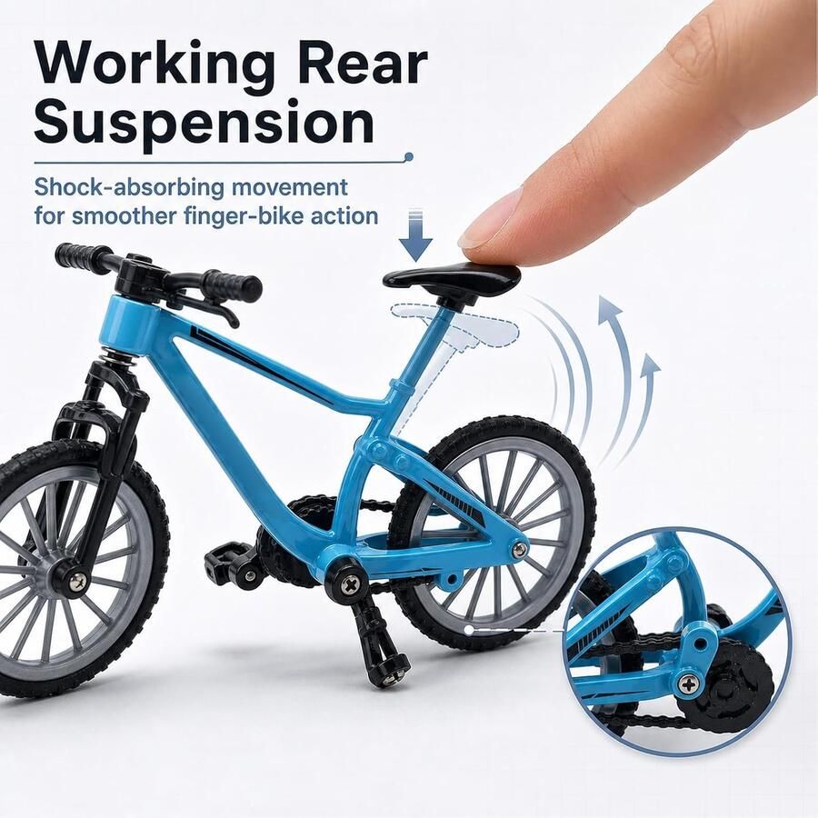 2 stuks mini-fiets vinger MTB BMX vinger fiets legering