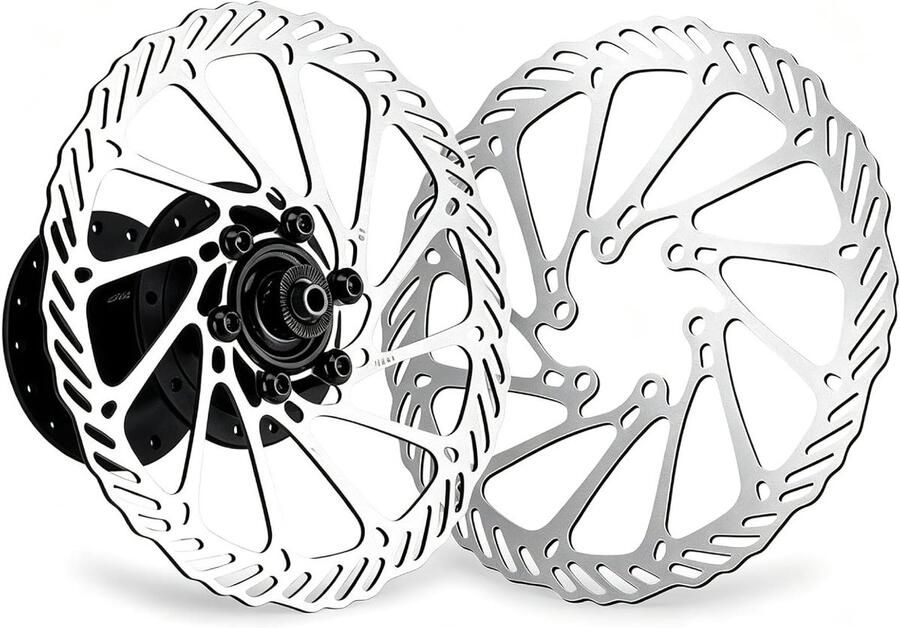 2 Stuks RVS Fietsschijfremmen Inclusief 12 Schroeven voor Racefiets Mountainbike en BMX