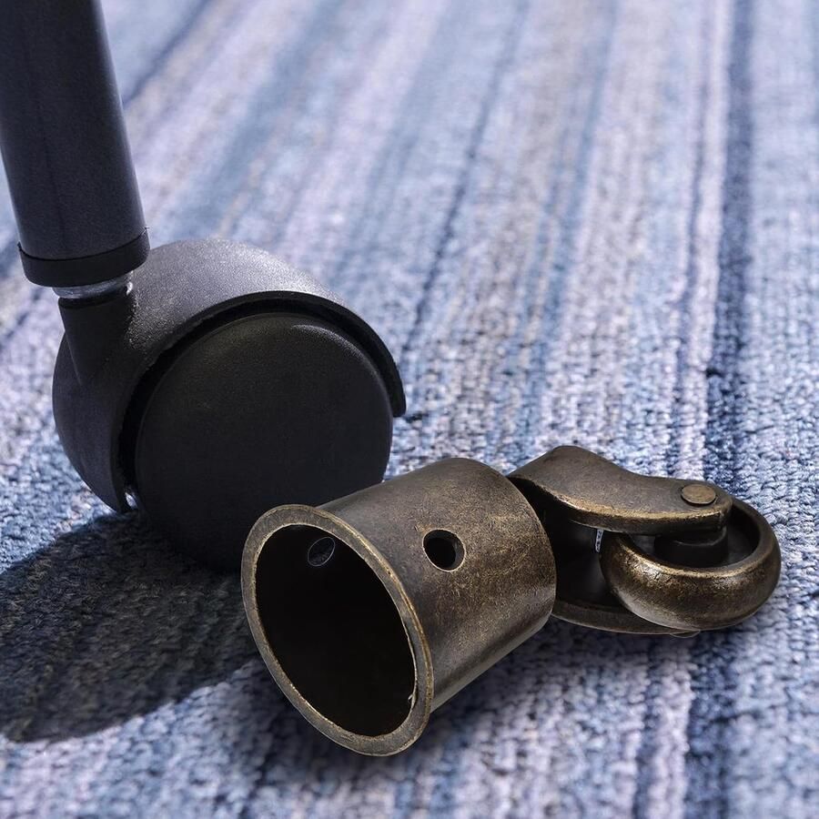 2 Stuks Universele Meubelwielen van Zinklegering Retro Design Zware Belasting Geschikt Zwenkwielen voor Bankstel Stoelaccessoires