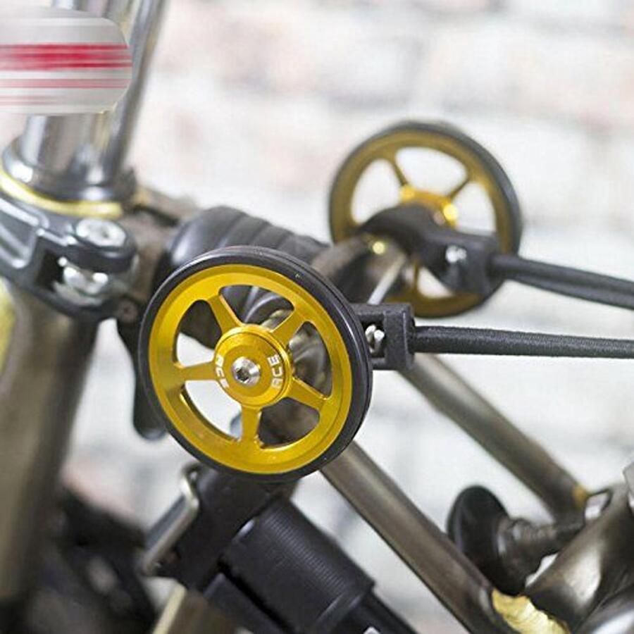 2 Stuks Vervangwielen en Titanium Bouten voor Brompton Vouwfiets