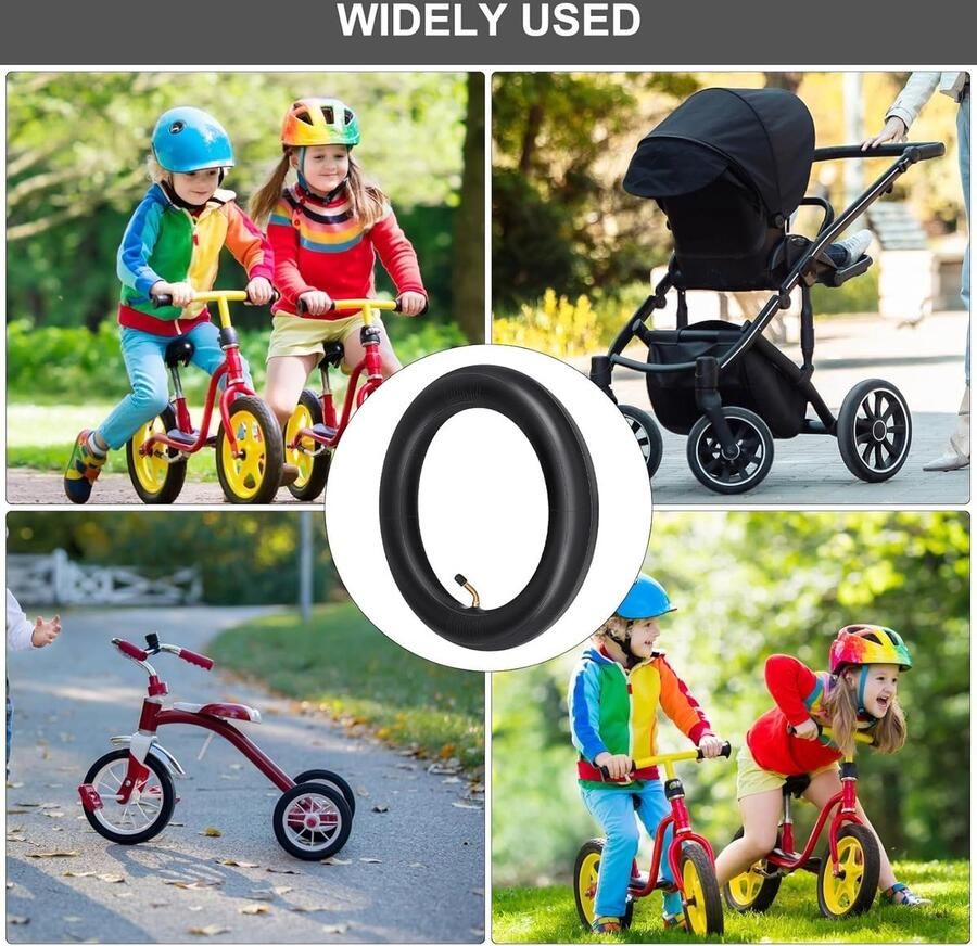 2 x 30.5 cm Duwwagen met 45 Graden Hoekventiel 12 x 2 1 8 Inch Versterkt Compatibel met Duwwagen Driewieler Balanceerfiets Kinderfiets