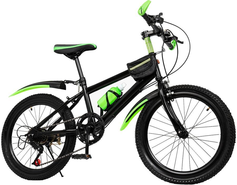 20 inch Kinder Mountainbike – 7 Versnellingen – Verstelbaar – Met Opbergtas Kompas en Bel – &