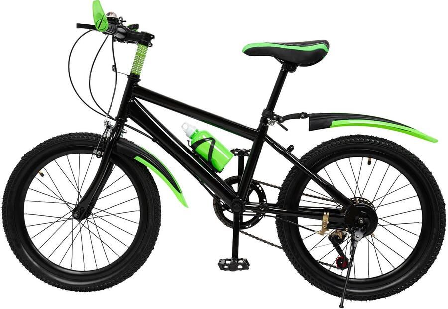 20 inch Kinder Mountainbike – 7 Versnellingen – Verstelbaar – Met Opbergtas Kompas en Bel – &