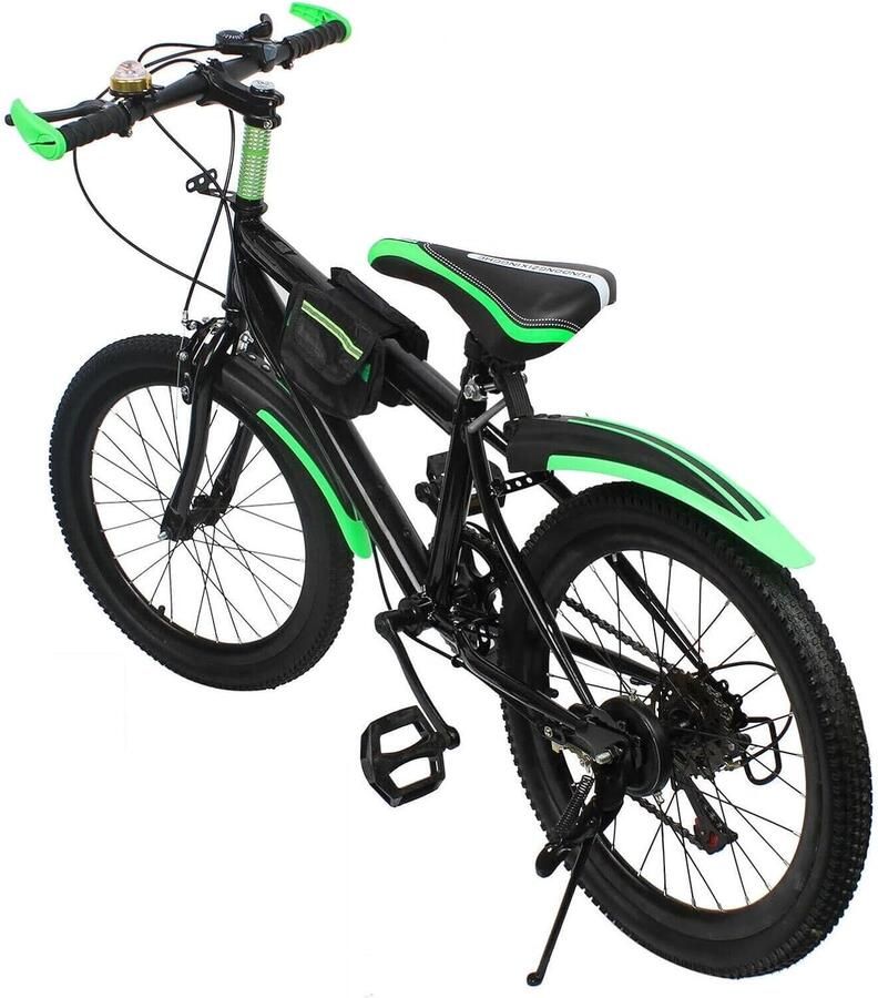 20 Inch Kinder Mountainbike Fiets Met Waterfleshouder Kompas en Bel Geschikt voor Wegen en Bergen