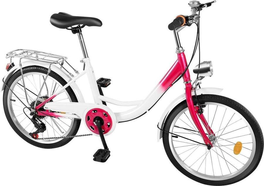 20 Inch Kinder Mountainbike met 6 Versnellingen en Bagagedrager