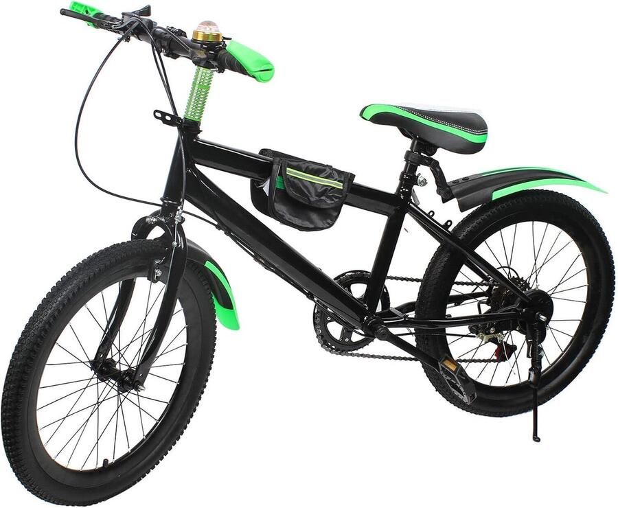 20 Inch Kinderfiets met 6 Versnellingen Robuuste MTB Jeugdfiets voor en