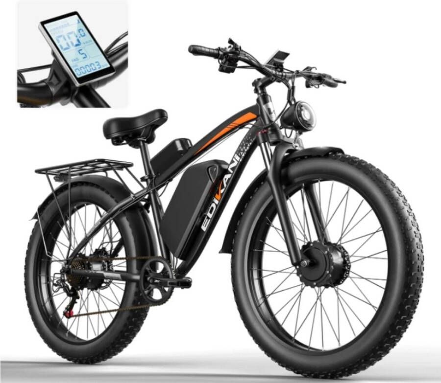 750W Elektrische Fiets 30-50Km h 48V 15Ah Lithium Accu All-Terrain E-bike Fatbike 7 Versnellingen 20 Fat Tire