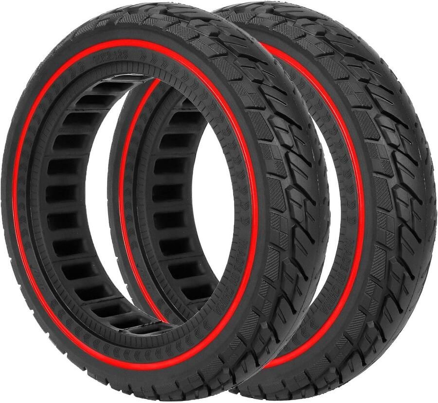250 x 54 massieve banden voor Xiaomi 4 Pro Lite elektrische step 10 x 2 125 massief rubberen banden voor Ninebot F20 F25 F30 F40 scooter 10 inch solide reservebanden (rood 2 stuks)
