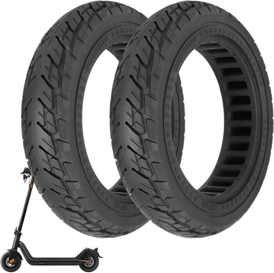 250 x 54 massieve banden voor Xiaomi 4 Pro Lite elektrische step 10 x 2 125 massief rubberen banden voor Ninebot F20 F25 F30 F40 scooter 10 inch solide reservebanden (zwart 2 stuks)