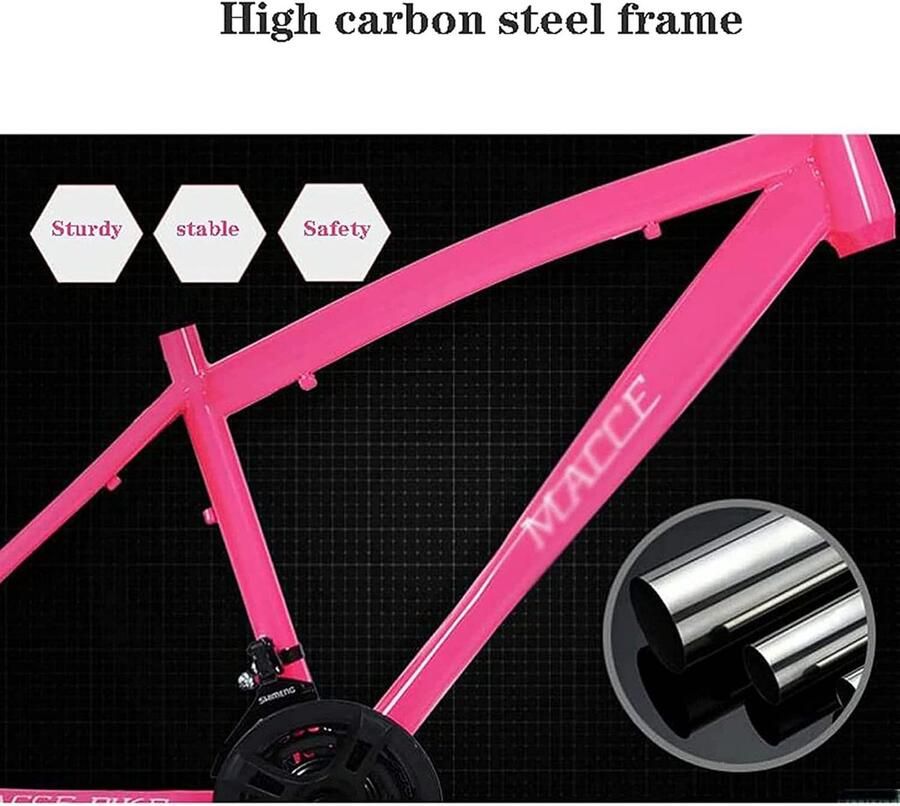 26 Inch Mountain Bike 21 24 27 30 Speed MTB Bicycle Frame Suspension Fork for Home City Bike White 27 Speed ShopVlot