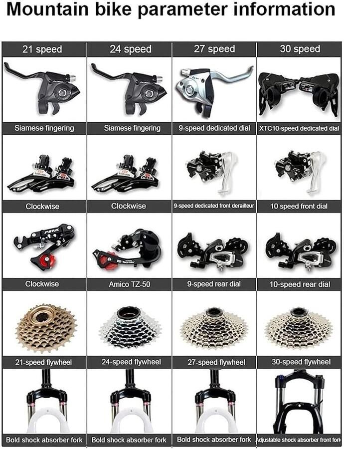 26 Inch Mountain Bike for 21 24 27 30 Speed Shifters Outdoor Sports Road Bikes MTB Bicycle Carbon Steel ShopVlot