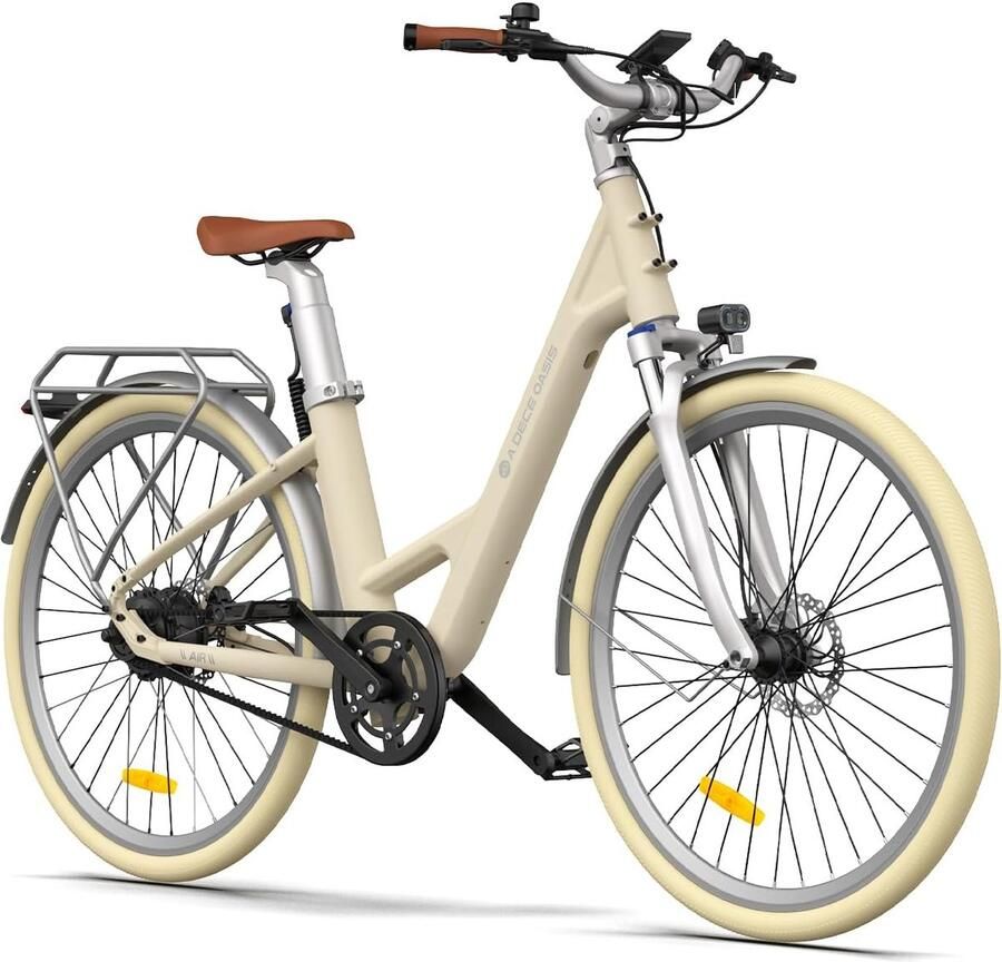 28 inch stadsfiets met e-bike technologie 36V lithium batterij hydraulische schijfrem eco- en sportmodus