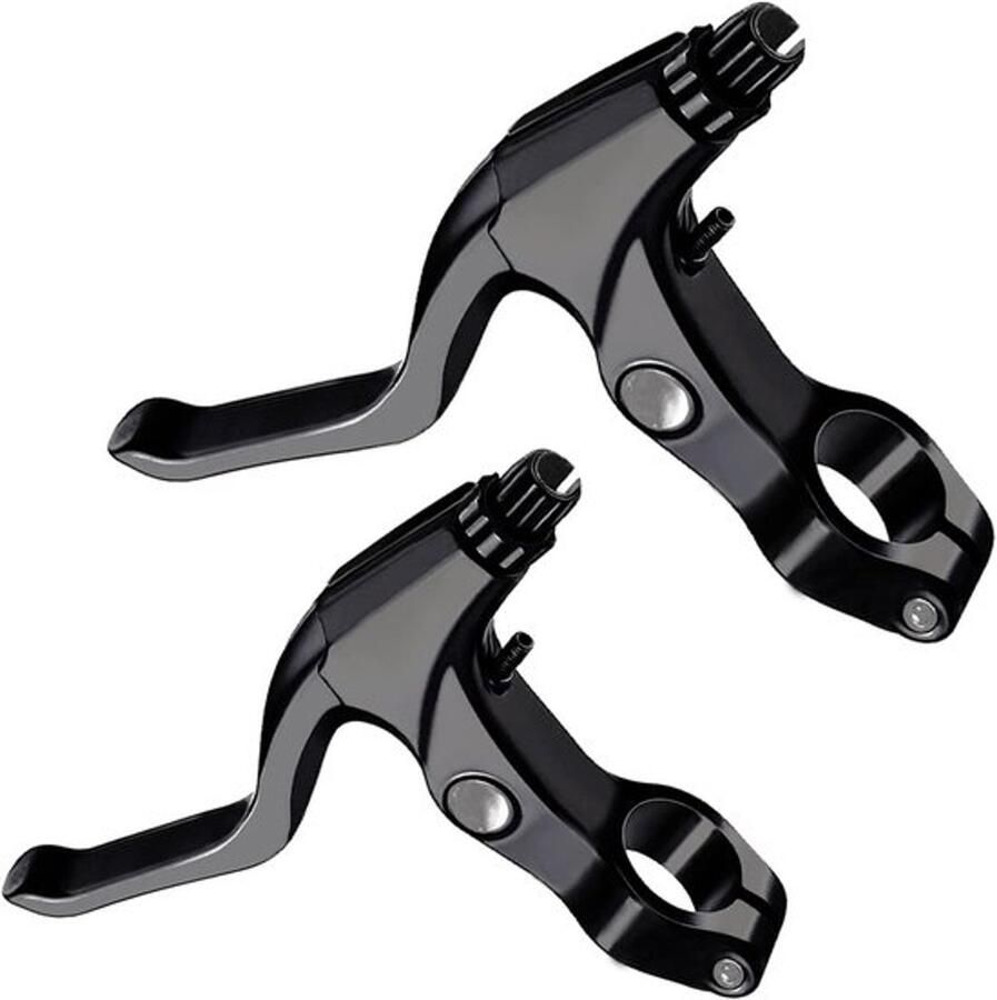 4-delige fietsremaccessoires inclusief 2-pack aluminium remhendels en 2-pack remkabels (voor en achter) voor mountainbikes racefietsen MTB's (zwart)