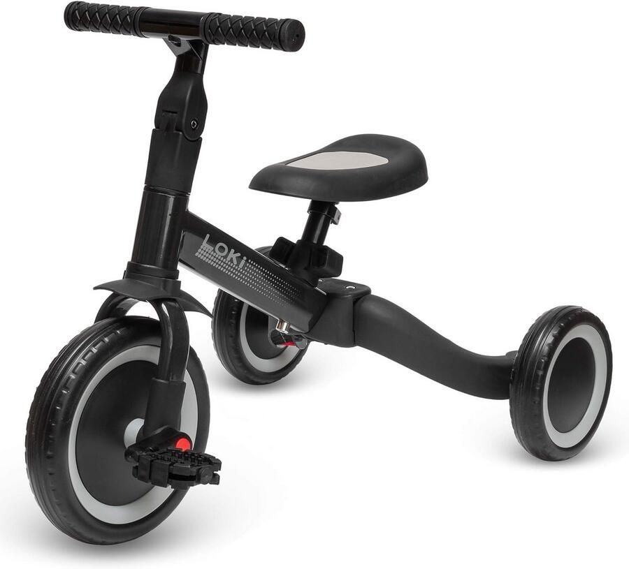 4-in-1 Loopfiets Driewieler Kinderfiets Vanaf 1 Jaar Antraciet