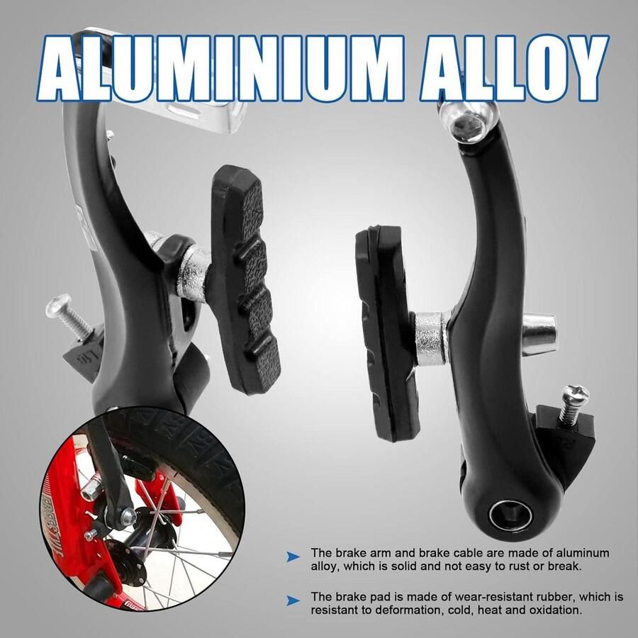 6-delige fietsremset inclusief V-Bike Remmen en zwarte remkabels professionele remleidingen voor mountainbikes