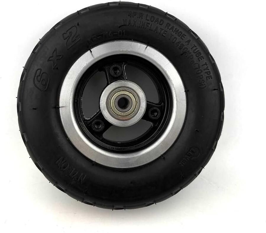 6 Inch Elektrische Scooter Wiel 6x2 Wiel Met Luchtband Of Massieve Band Metalen Hub Met 608 Lagers 8mm As Gat Trolley Kar Wiel (massief wiel)