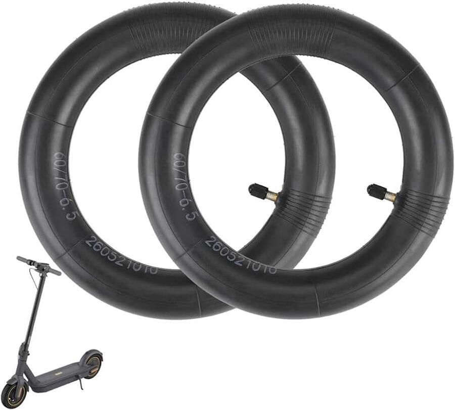 60 70-6 5 elektrische step slang 10 inch dubbele sterkte slang voor Segway Ninebot Max G30 serie voor achter e-scooter binnenbandvervanging elektrische step perforatie- en slijtvast (2 stuks)
