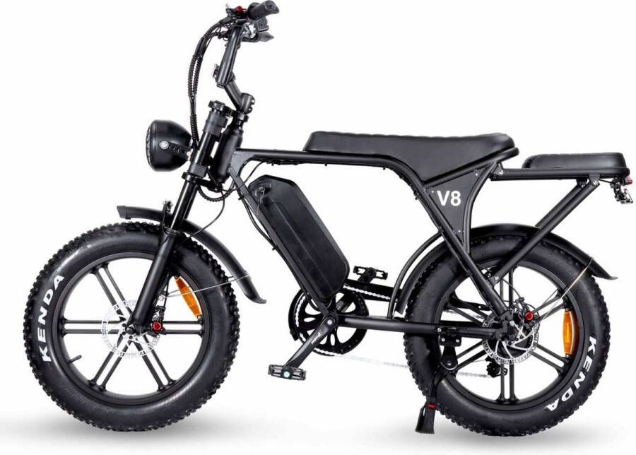 750W Elektrische Fiets 30-50Km h 48V 15Ah Lithium Accu All-Terrain E-bike Fatbike 7 Versnellingen 20 Fat Tire