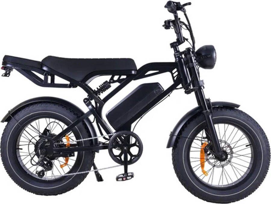 750W Elektrische Fiets 30-50Km h 48V 15Ah Lithium Accu All-Terrain E-bike Fatbike 7 Versnellingen 20 Fat Tire