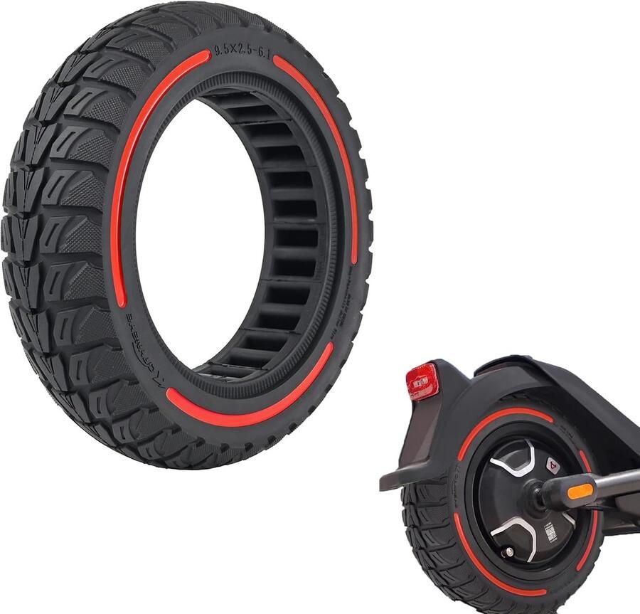 9 5 x 2 5-6 1 solid terreinband voor Niu 9 5 inch AT ontplofingsveilige band voor elektrische scooter accessoires scooter onderdelen (rood)