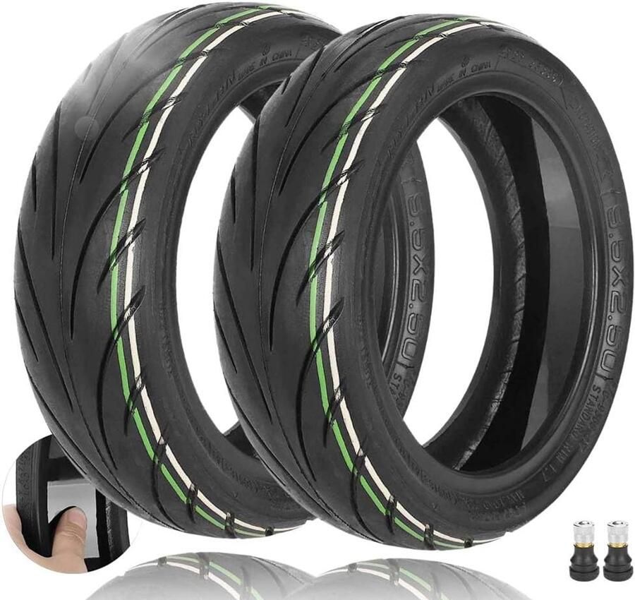 9 5 x 2 50 Zelfherstellende banden voor NIU KQi3 Sports Pro Max elektrische scooters 9 5 inch tubeless banden lekvrije zelfherstellende reservewielen met ventieldop (Zelfherstellende*2)