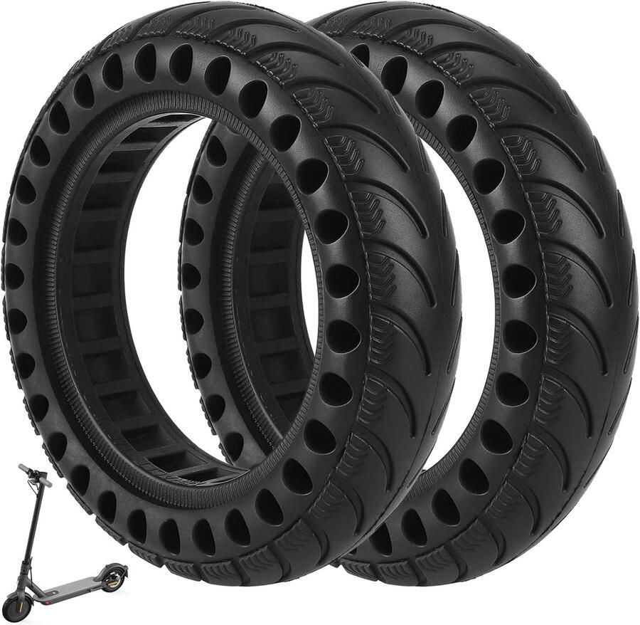 9x2.125 Massieve Band voor Xiaomi M365 Elektrische Scooter Off-Road Massieve Banden Massieve Band met 36mm Wielnaafsleuf Vervangende Band Accessoire Hoog-Elastische Vervangende Band (2 Stuks)
