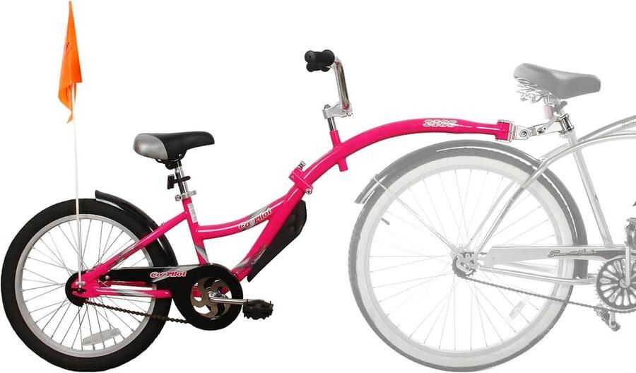 Aanhangerfiets Kinderfiets Samen Fietsen Soepel Stuursysteem 20 Inch Roze
