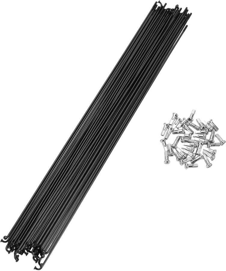ABSOPRO Fiets Bicycle Spaken 14G 285MM Mountainbike Spaken Staal Zwart 36 Stuks Mountainbike wiel sprak goede taaiheid anti-impact weerstand - Foto 1