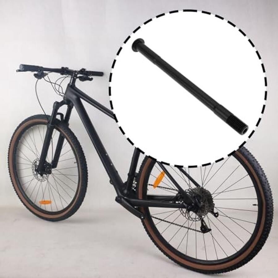 Achteras Lichtgewicht Aluminium M12x1.5 Schroefdraad Lengte 175mm Corrosiebestendig Geschikt voor MTB Racefietsen Verbeterde Stabiliteit Steekas