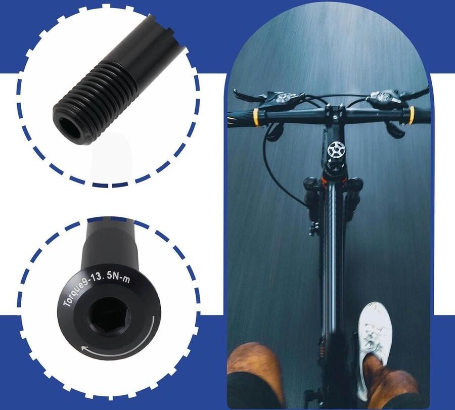 Allecta Fiets steekas 12cm Aluminiumlegering Quick Release As Mountainbike Zwart