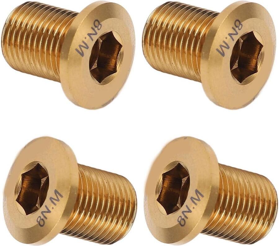 Allecta Fiets Wiel Schroef Racefiets Titanium Legering Crankstel Fietsonderdelen Fiets Crankschroef Geschikt voor Weg Mountainbike 4 Stuks Crankschroeven