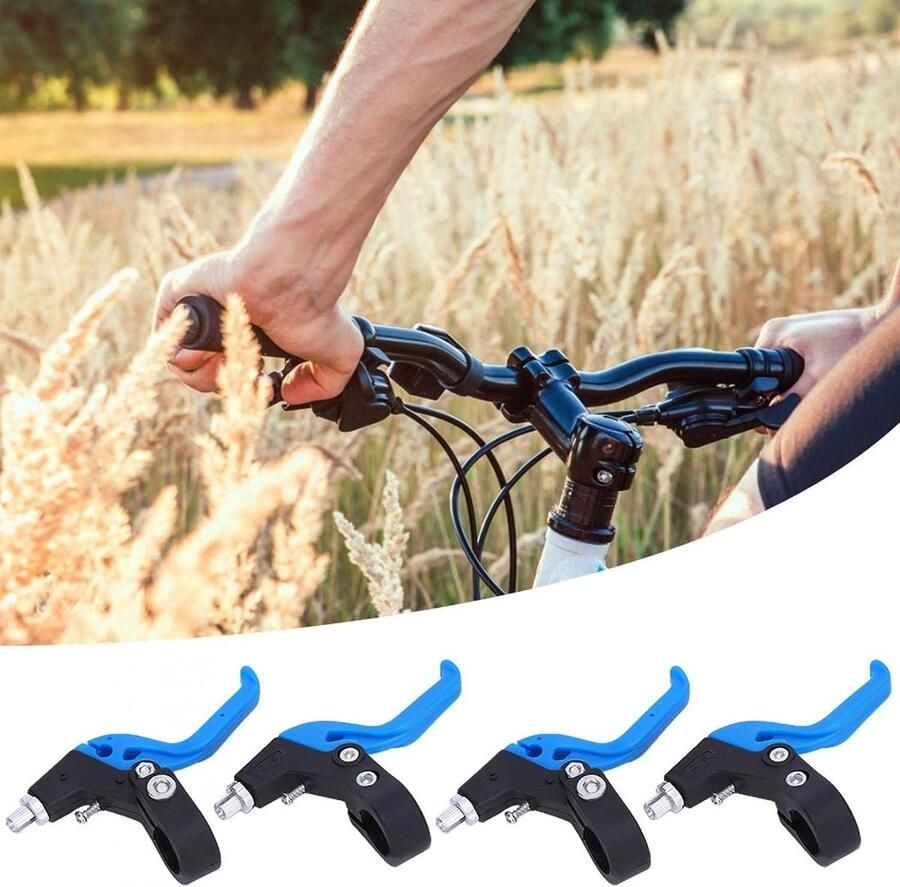 Allecta Fietsremhendel in groen en blauw verstelbaar voor kinderfiets essentieel reserveonderdeel