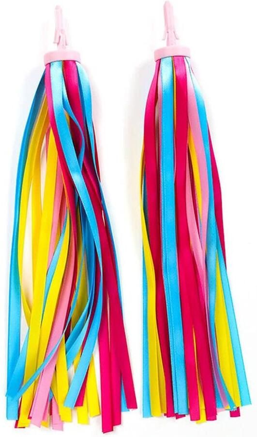 Allecta Kinderfiets Stuurdecoratie en Accessoires Luchtslangen Stuurhandgrepen Stuurfranjes Kleurrijk en Decoratief