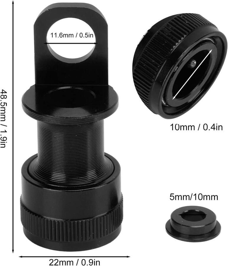 Allecta Pedaalgesp met snelsluiting voor vouwfiets Geanodiseerd Zwart