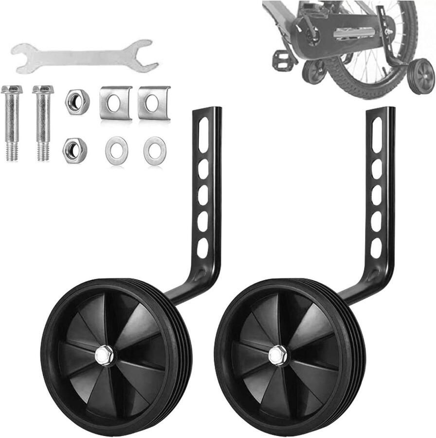 Allecta Trainingswielen voor kinderfiets Stabilisatoren Set van 2 Geschikt voor 12 14 16 18 20 inch Enkele snelheid