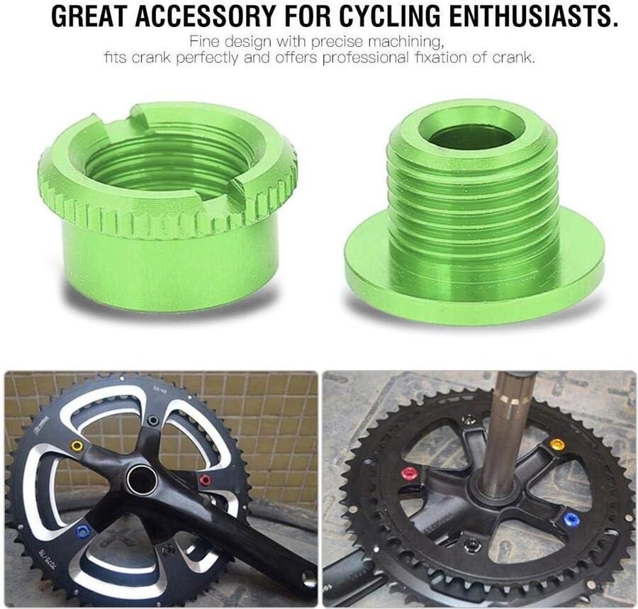 Allecto Crankbouten en moer Fietsslingerbouten Aluminium Racefiets Schroeven Fietskettingwiel Geschikt voor tandheelkundige plaat