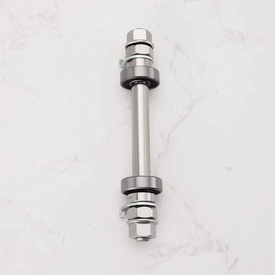 Allecto- Duurzame Mountainbike Wiel Hub As Set Fiets Spindel Shift Shaft Hendel Metalen 4 Lagers Geschikt voor Alle Modellen Zwart en Zilver