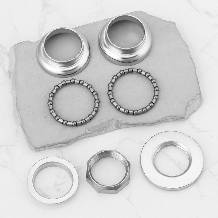 Allecto Fiets Headset Schroefdraad Mountainbike 25.4mm Inch Verzegelde Lagers Geschikt voor Mountain Zwart 1 Set Pleasant Cycling Experience